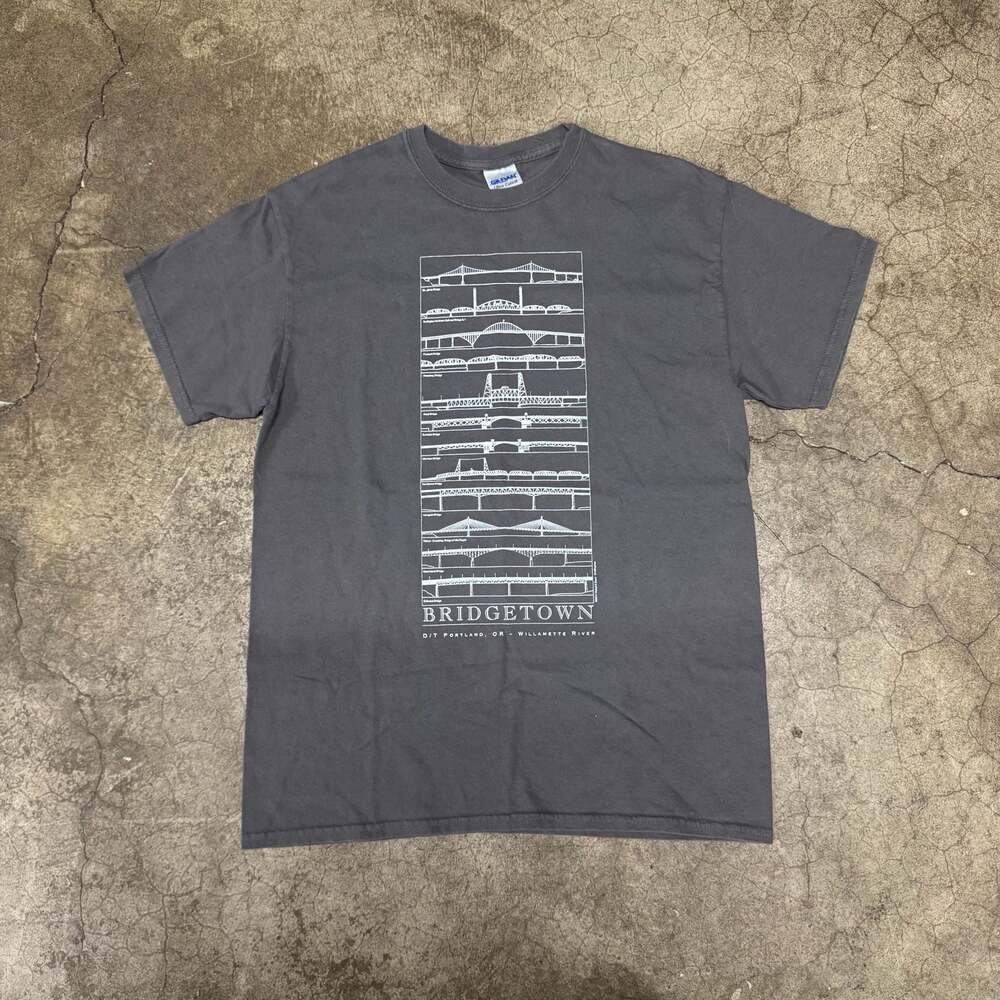 Bridgetown Portland Oregon Willamette River Bridges Graphic T-Shirt